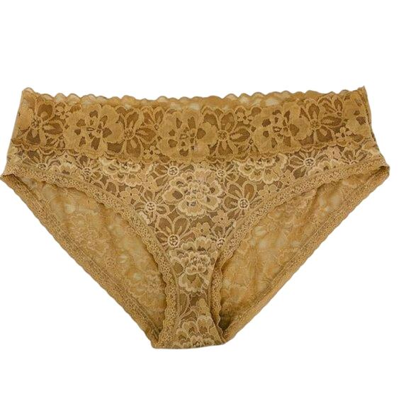 Victoria Secret Beige Lacey Hiphugger Panty Large - Picture 2 of 6